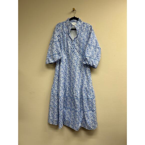 HYACINTH HOUSE Baby Blue Ditsy Floral Hillsborough Dress Size XL NWT - Picture 4 of 5